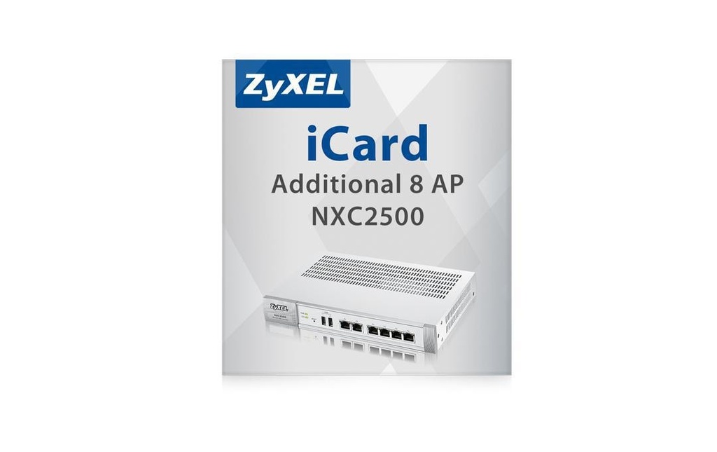 Zyxel Licence iCard NXC2500 WLAN-Controller +8 AP's Illimité