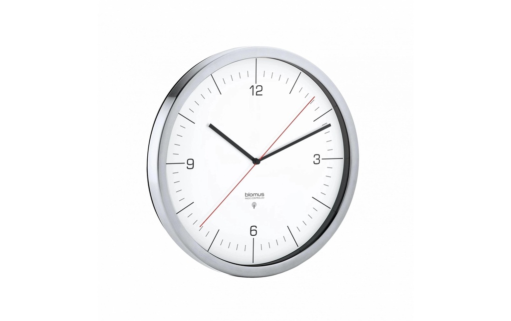 Blomus Horloge murale radio Crono L 30,5 cm, Blanc
