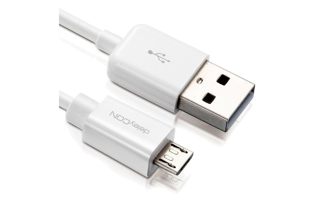 deleyCON Câble USB 2.0  USB-A - Micro-USB B 2 m