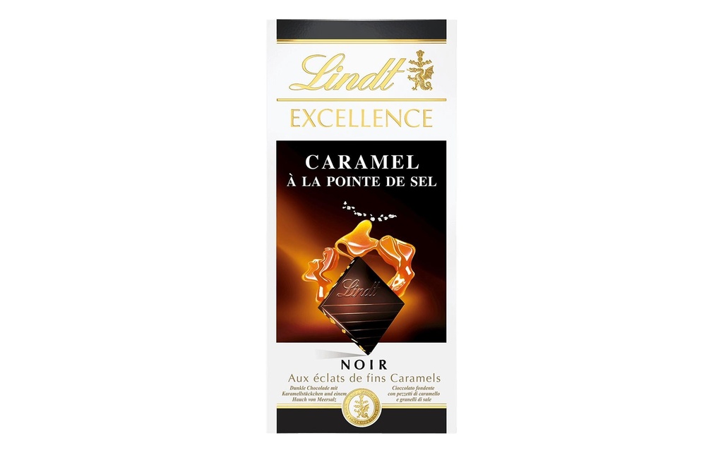 Lindt Tablette de chocolat Excellence Sombre Caramel de Sel 100 g