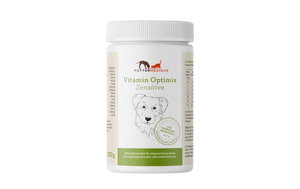 Futtermedicus Supplément alimentaire pour chiens Vitamin Optimix Sensitive 250 g