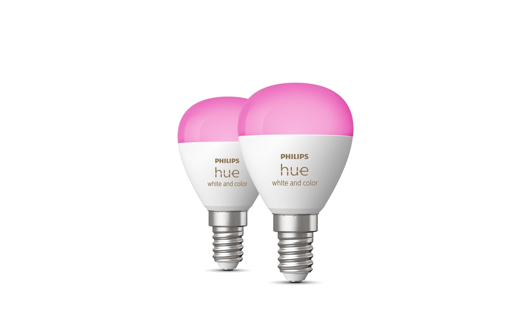 Philips Hue White & Color Ambiance E14 Lustre Goutte, set de 2, 2 x 470 lm