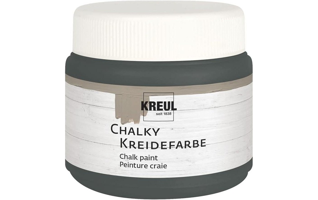 Kreul Peinture à la craie Chalky Gris volcanique, 150 ml