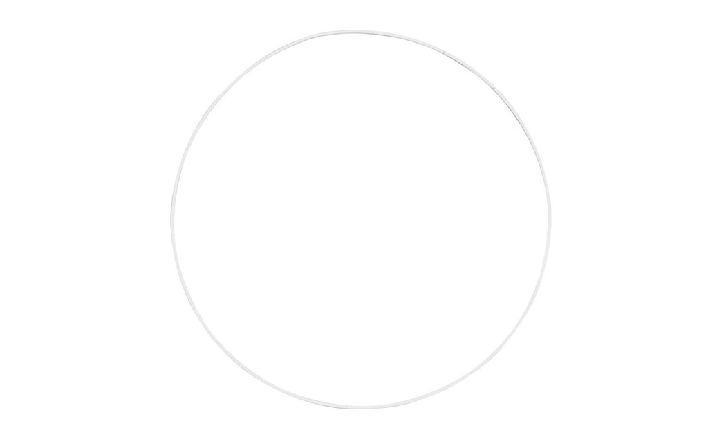 Glorex Anneau métallique 30 cm 1 pièce, blanc