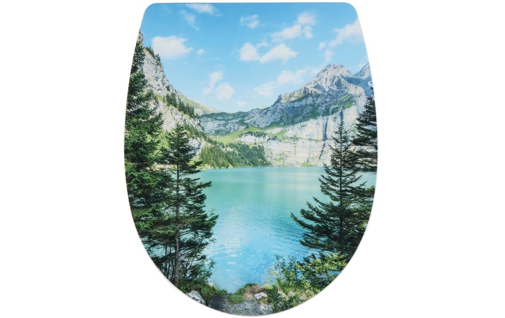 diaqua® Siège de toilette Arles Mountain Sea Multicolore