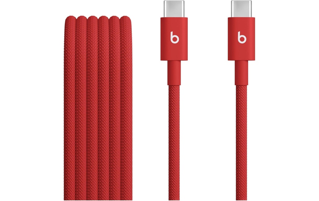 Apple Beats Câble USB-C vers USB-C tissé, rouge, 60W, 1.5 m