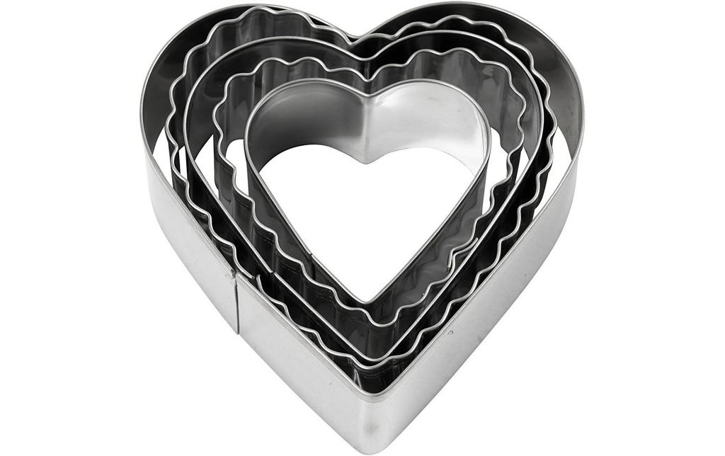 Creativ Company Kits d’emporte-pièces 8 cm 5 pièces, Coeur
