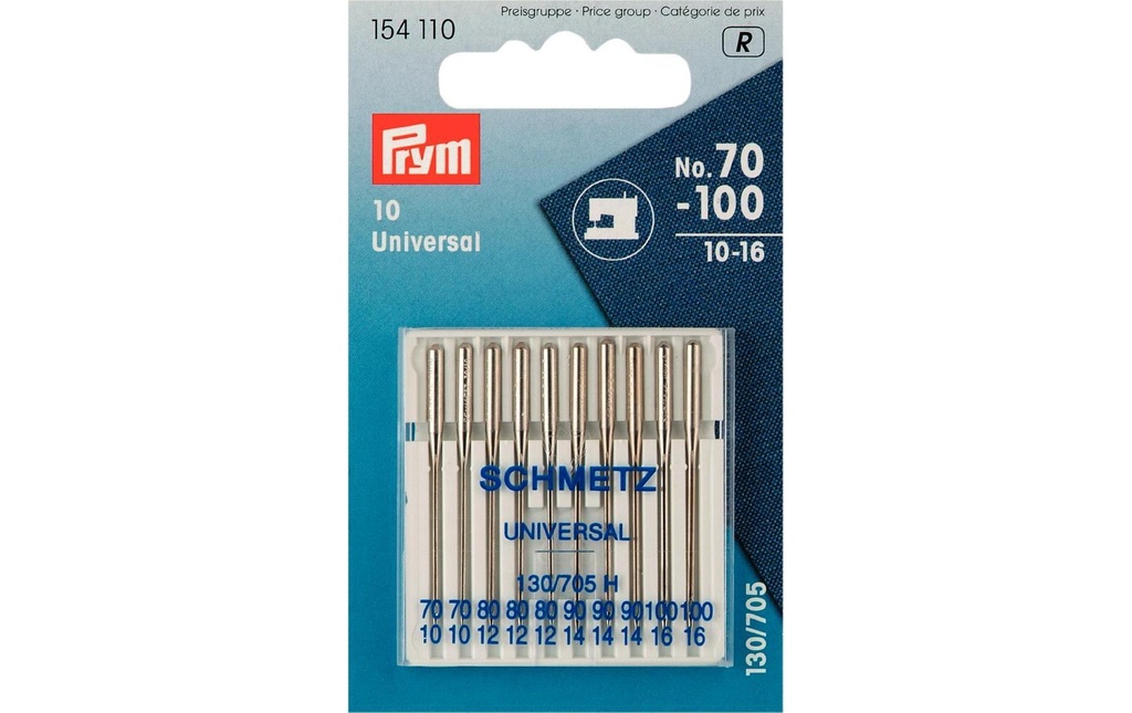 Prym Aiguille de machine à coudre Stanrdard Nr. 70-100, 10 Pièce/s