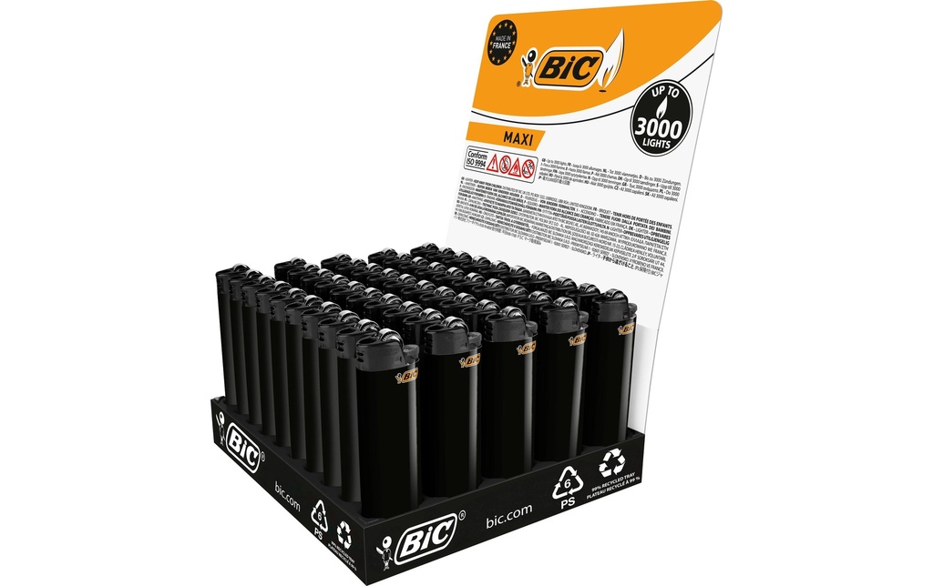 BIC Briquet Maxi J26 All Black Noir