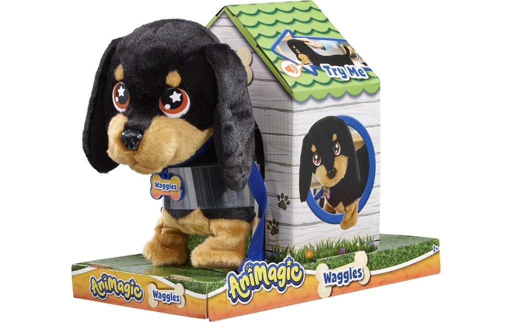 Max Bersinger Peluche fonctionnelle Animagic Waggles Dog