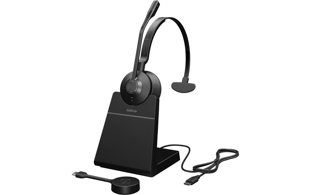 Jabra Casque avec micro Engage 55 SE UC Mono USB-C, station de chargement incluse