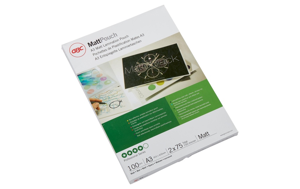 GBC Film laminé Matt Pouch A3, 100 pièces