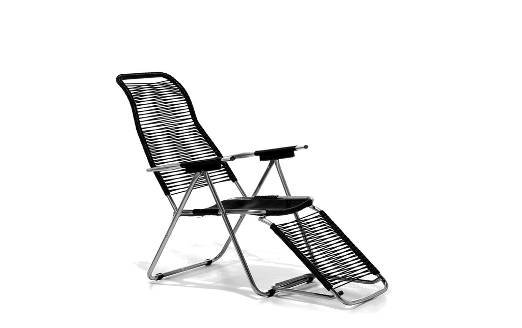 FIAM Fauteuil de relaxation Spaghetti, Noir