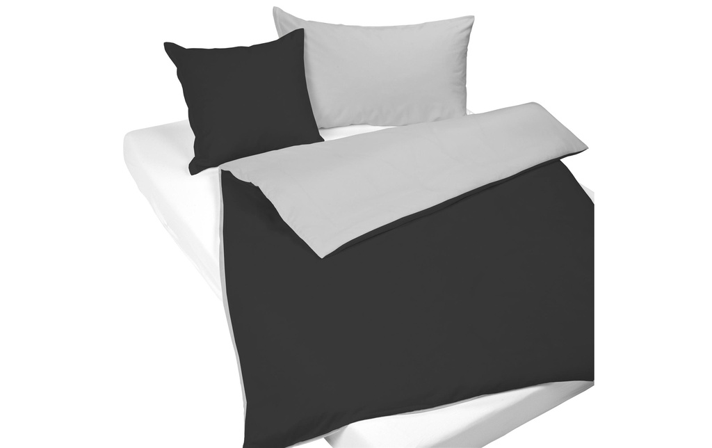 Nobilium Taie d’oreiller Mia 50 x 70 cm, Argent/Anthracite