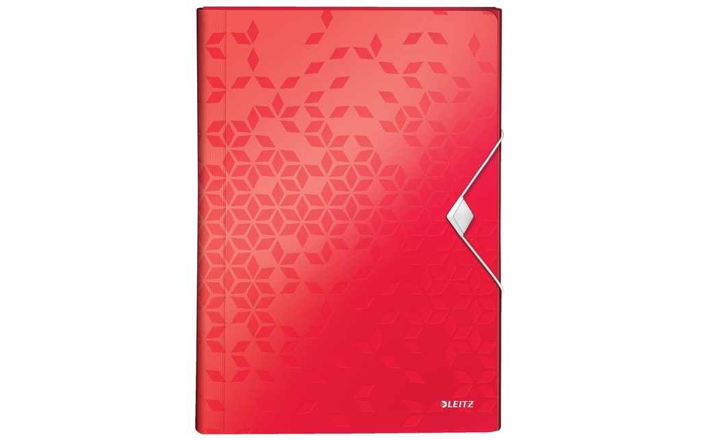Leitz Classeur à soufflet WOW A4, Rouge