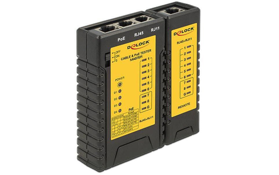 Delock Testeur LAN Master PoE/RJ12/RJ45