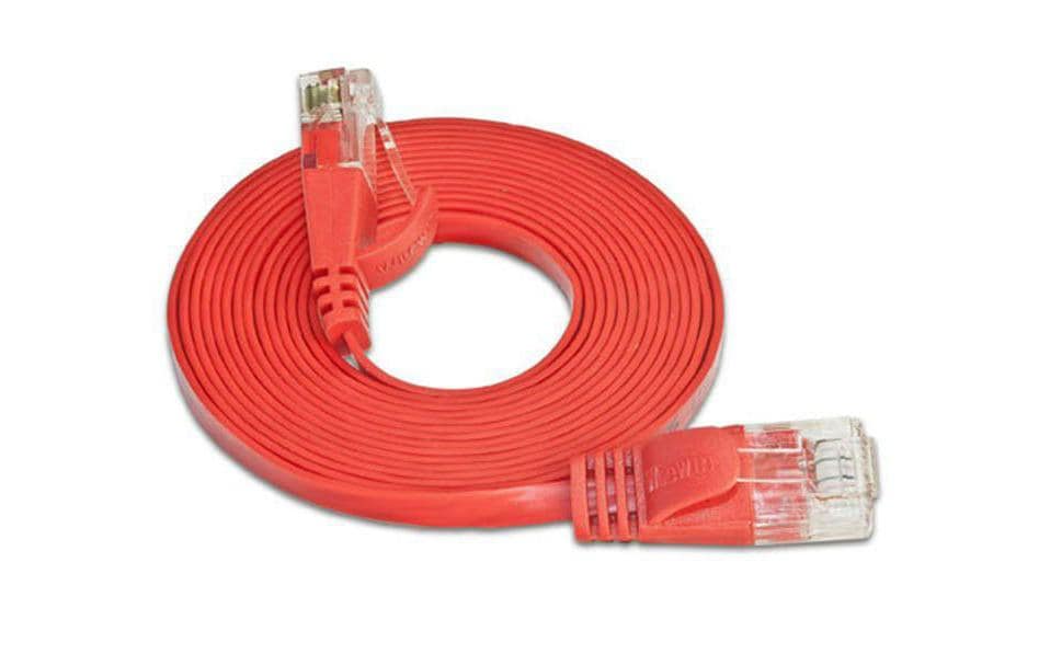 SLIM Câble patch slim RJ-45 - RJ-45, Cat 6, UTP, 0.5 m, Rouge