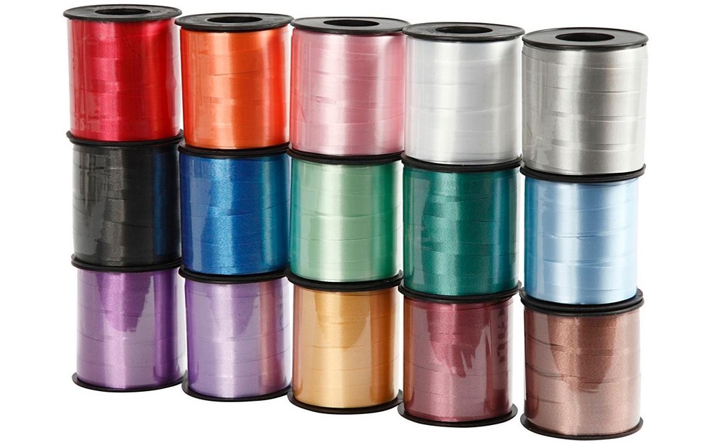 Creativ Company Nastro arricciante 10 mm, couleurs assorties, 15 pièces