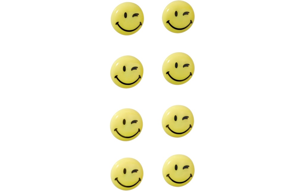 Franken Aimant Happy Ø 20 mm, 8 Pièce/s, Jaune