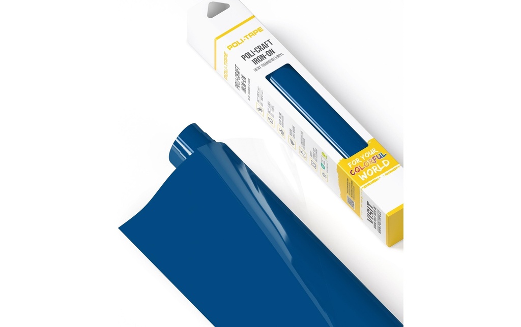 Poli-Tape Film thermocollant Poli-Flex turbo, 30.5 x 122 cm, bleu roi
