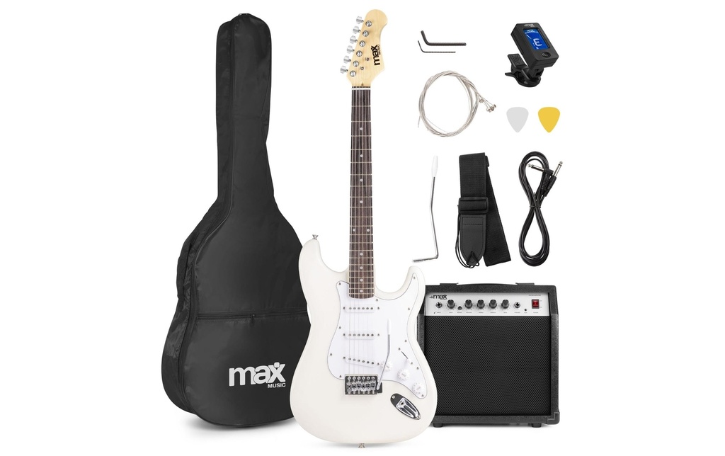 MAX Guitare électrique GigKit Blanc