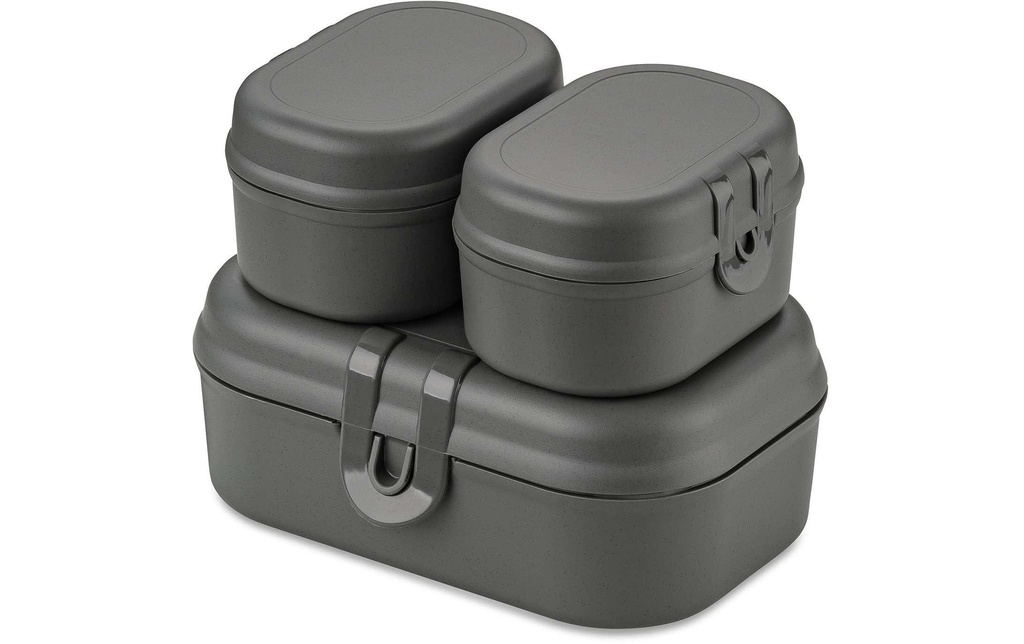 Koziol Boîte casse-croûte Pascal Ready Mini Noir/Gris