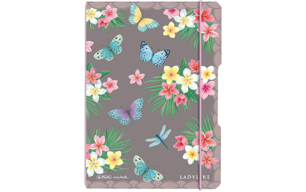 Herlitz Carnet de notes Ladylike Butterflies A5, 40 feuilles, pointillés