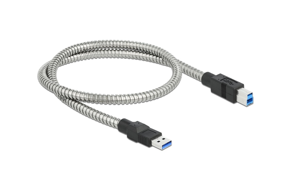 Delock Câble USB 3.1 Enveloppe métallique USB-A - USB-B 0.5 m