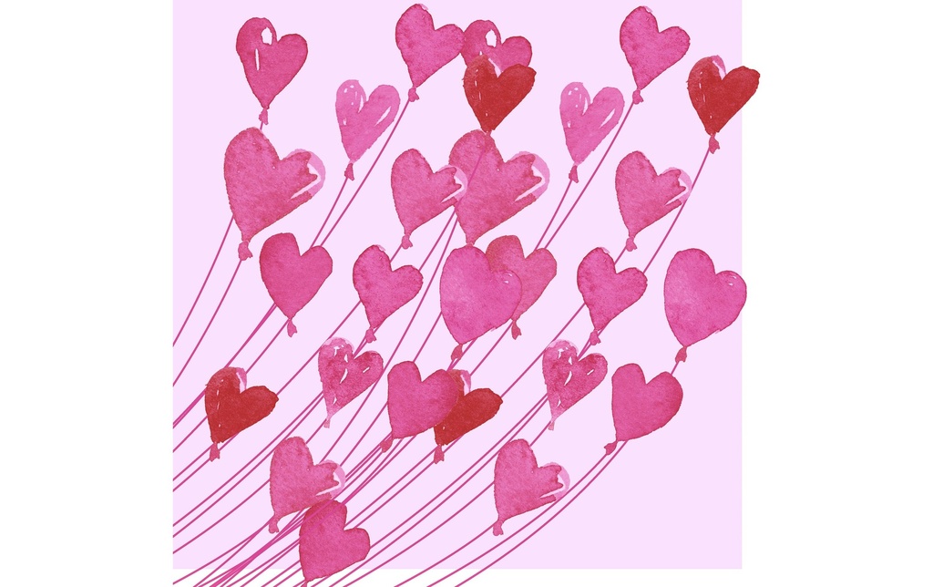 Paper + Design Serviettes en papier Love 33 cm x 33 cm, 20 Pièce/s