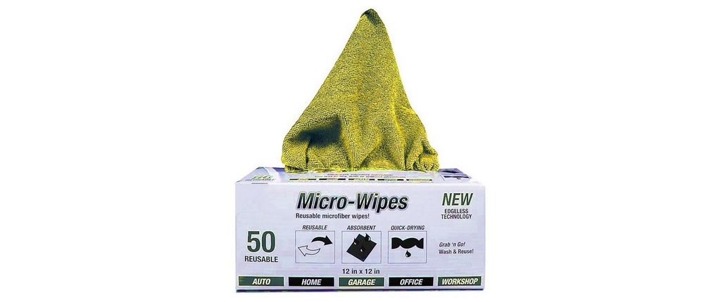 Haushaltsware Chiffon de nettoyage en microfibre Boîte, 50 Pièce/s, Jaune