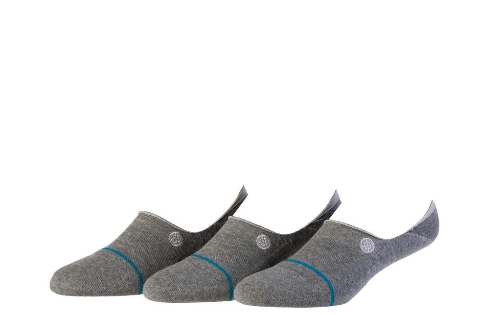 STANCE Chaussettes Icon No Show Heather Grey Lot de 3