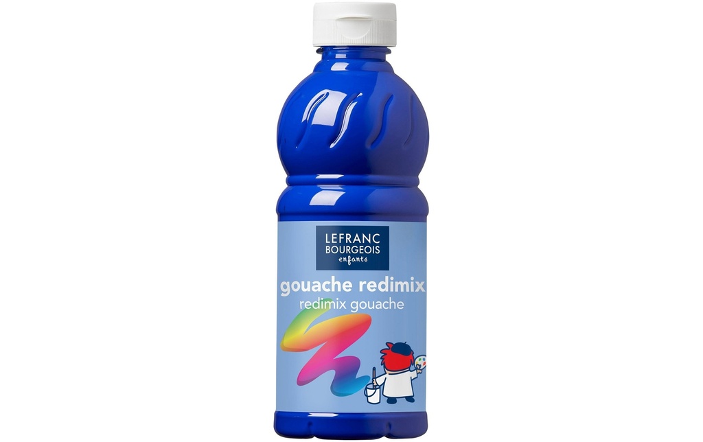 LEFRANC Peintures tempera Redimix 500 ml, bleu cobalt