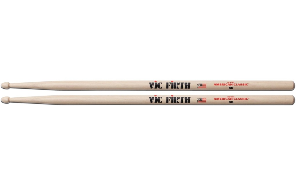 Vic Firth Baguettes de batterie 8D – 1 Paire/s