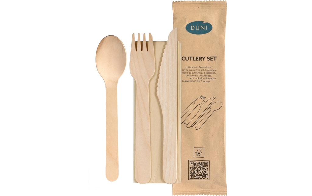 Duni Sets de couverts jetables Petit 4/1 250 Pièce/s