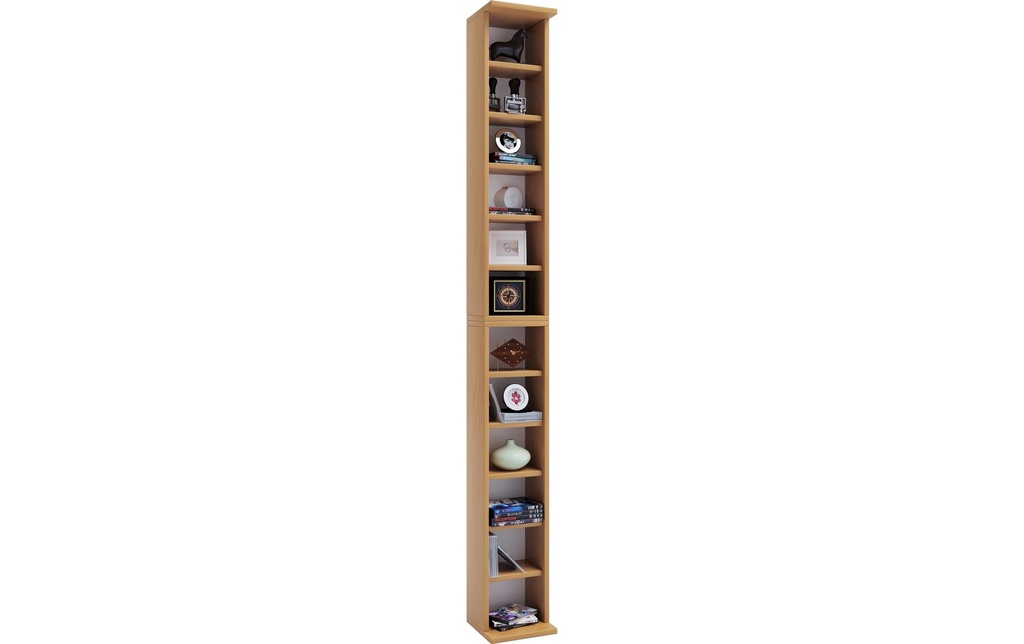 VCM Étagère Bigol pour les CD 21 x 180 cm, hêtre
