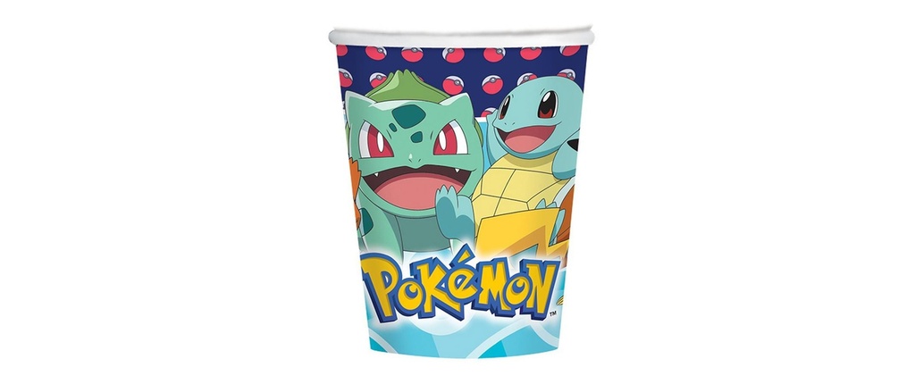 Amscan Gobelets jetables Pokemon 250 ml, 8 pièces