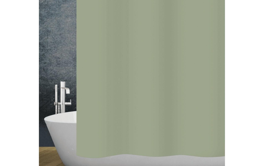 diaqua® Rideau de douche Basic 180 x 180 cm, Vert olive