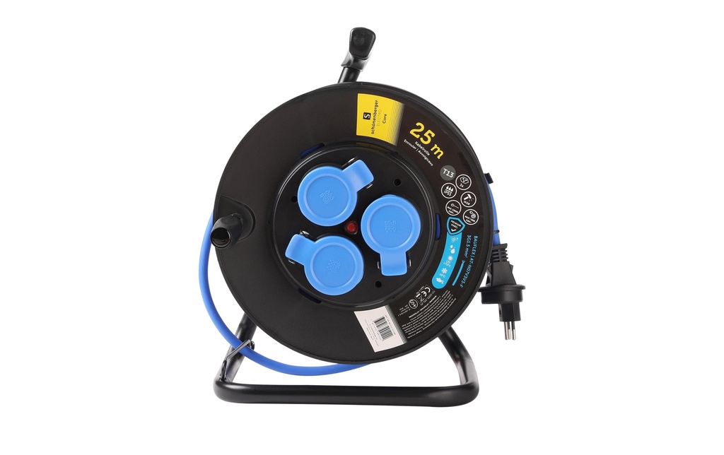 Schönenberger Enrouleur de câble plastique T13 IP55 25m Bauflex 3 x T13