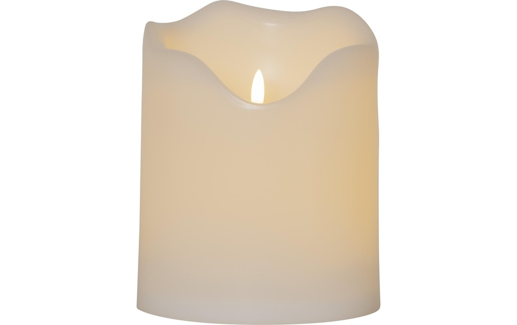 Star Trading Bougie LED Flamme Pilier Grand Ø 16 x 20 cm, Blanc