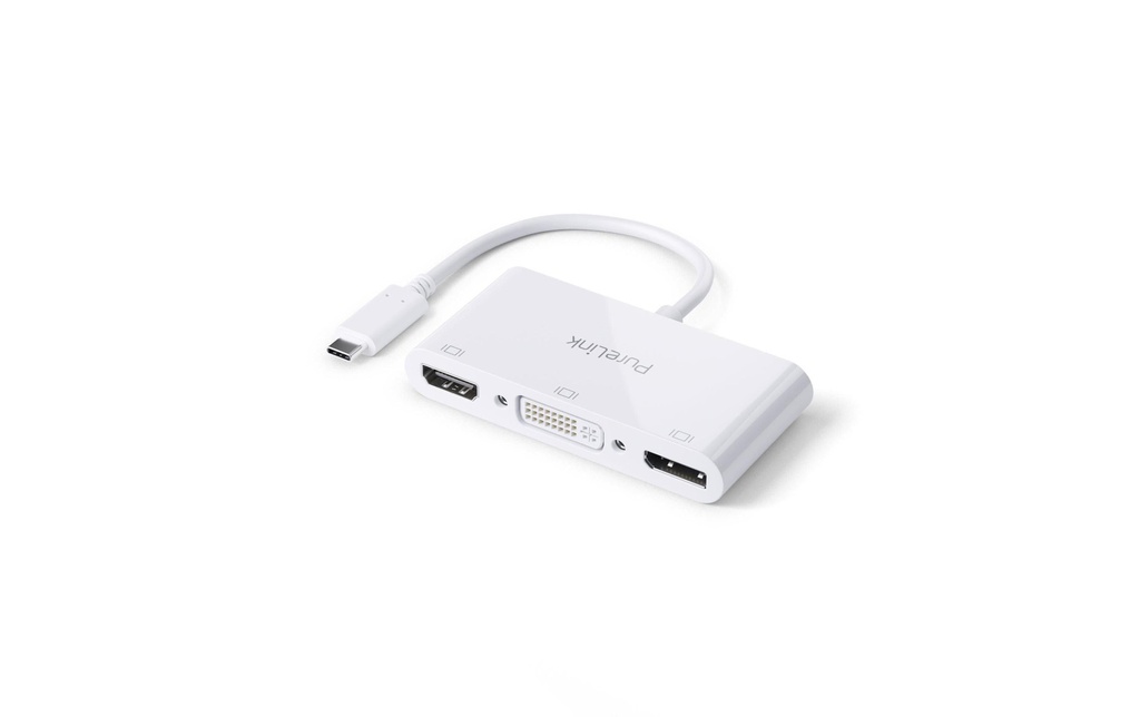 PureLink iSeries Multiadaptateur IS250 USB Type-C - HDMI/DVI/DP, blanc