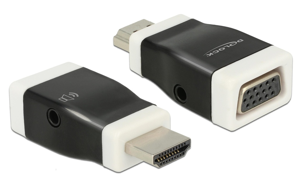 Delock Adaptateur HDMI - VGA Noir