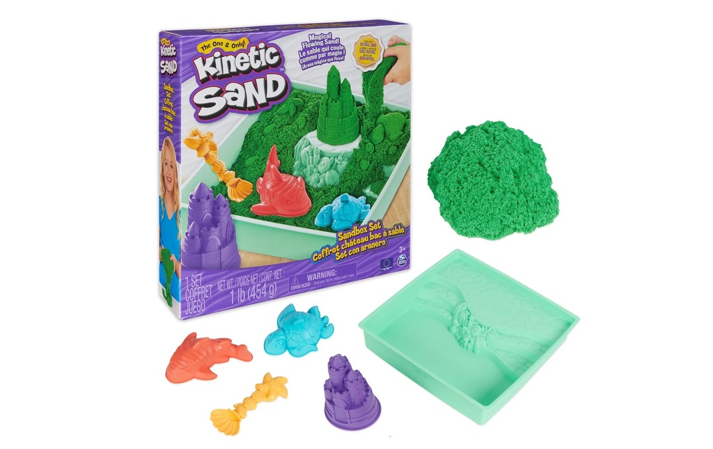 Spinmaster Sable Kinetic Sand Box Vert 454 g