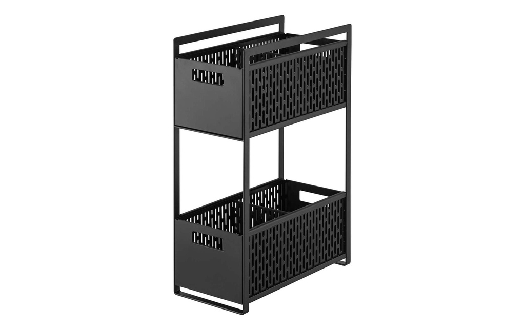 Yamazaki Panier de rangement Tower Noir