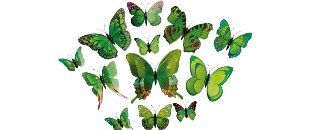 Dekomat AG Cintre Papillons 12 pièces, Vert