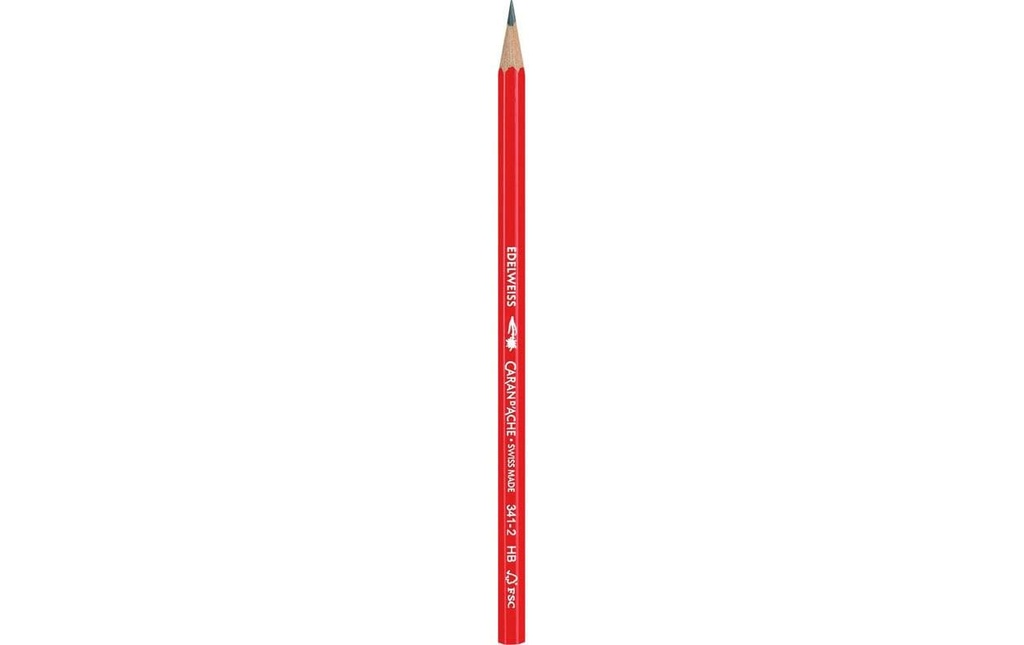 Caran d'Ache Crayon HB, rouge, 12 pièces