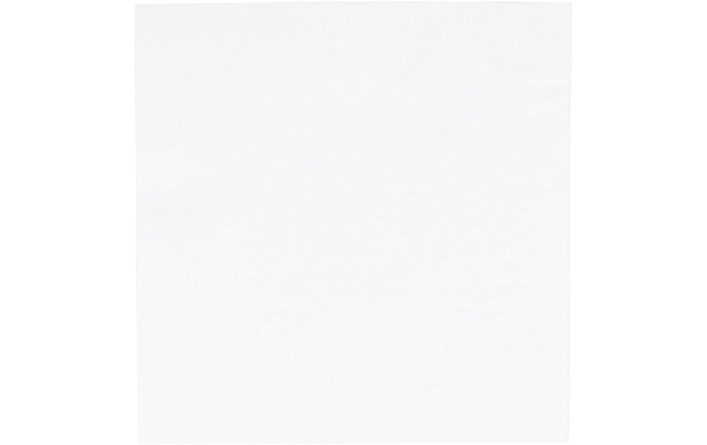 ELCO Serviettes à cocktail 25 cm x 25 cm, 50 Pièce/s, Blanc