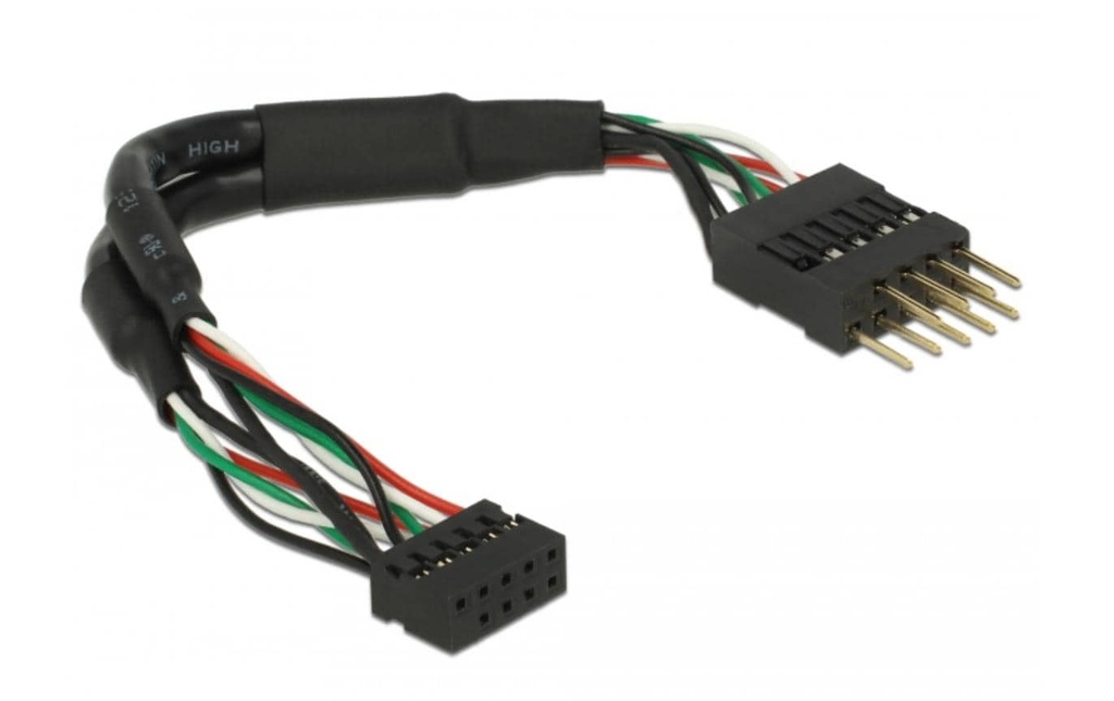 Delock Câble embase à broches USB2.0 2 mm - 2.54 mm 12 cm