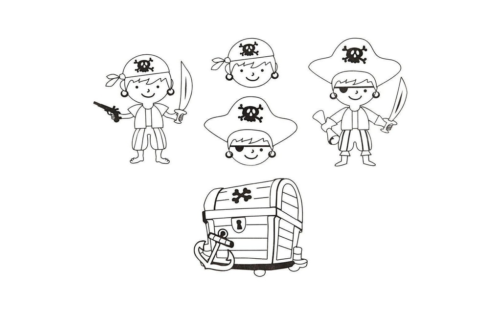 Creativ Company Film rétractable 10.5 x 14.5 cm Pirate, 4 pièces
