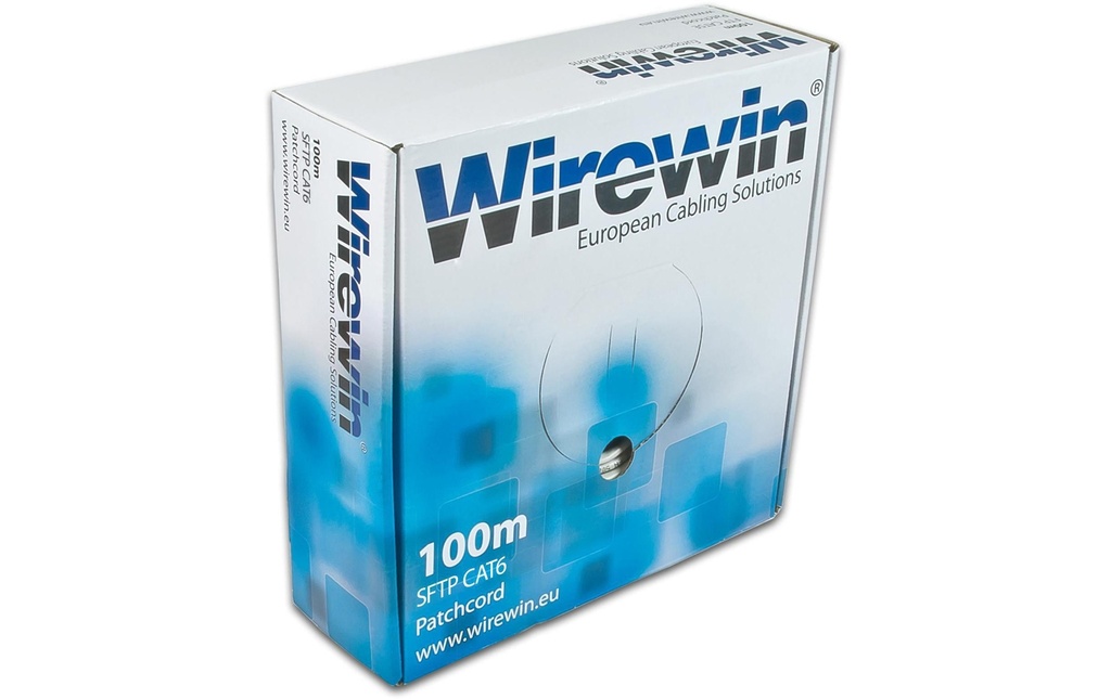 Wirewin Câble de renvoi VKBOX KAT6 PATCH Cat 6, S/FTP, 100 m, Gris