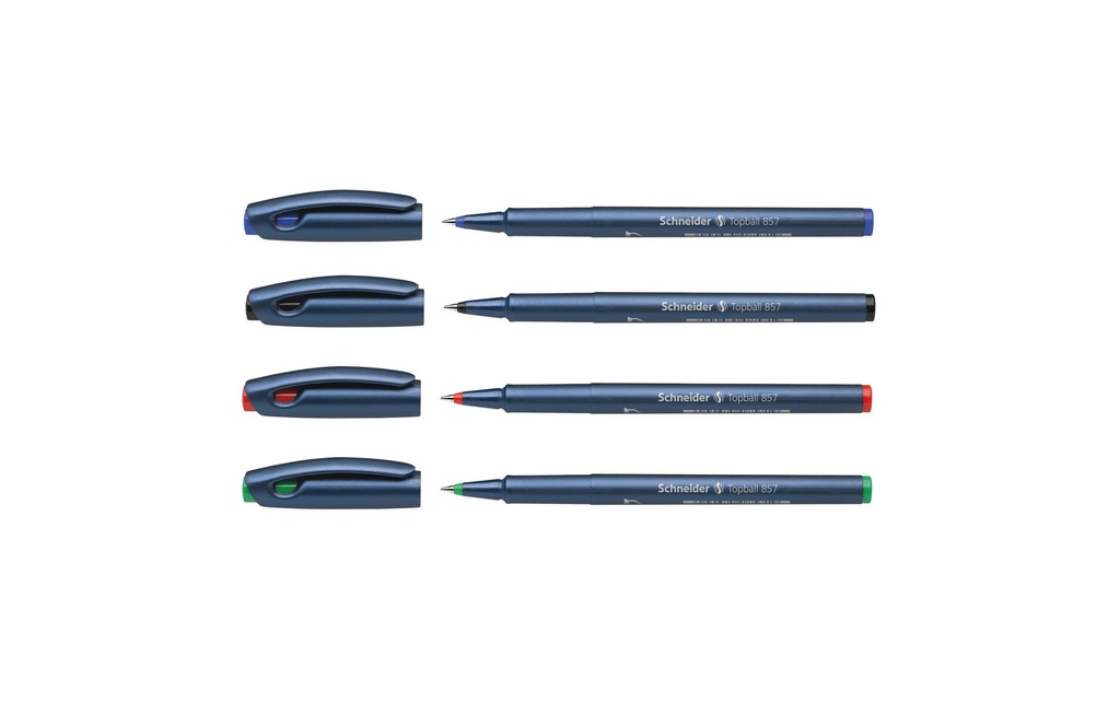 Schneider Stylo à bille roulante Topball 857 0.6 mm, Bleu